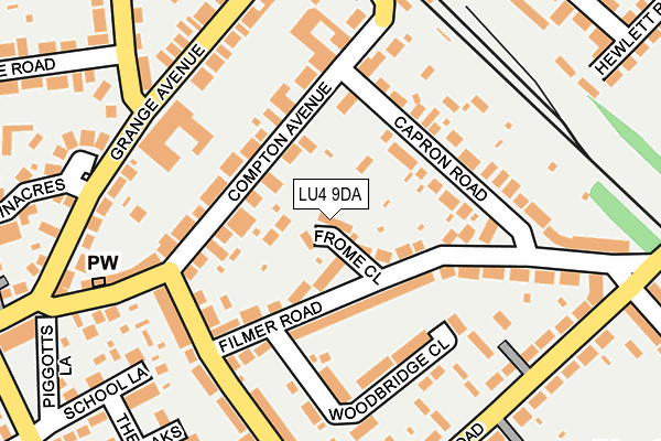 LU4 9DA map - OS OpenMap – Local (Ordnance Survey)