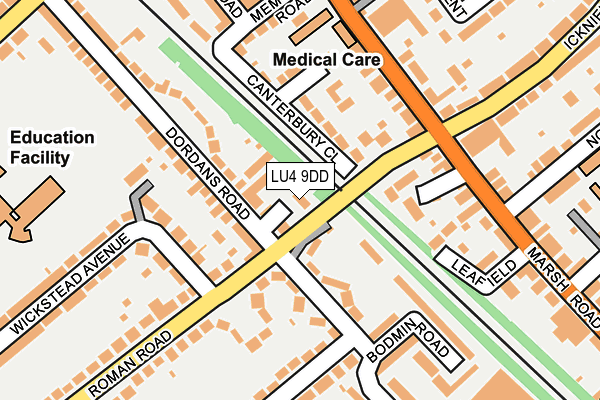LU4 9DD map - OS OpenMap – Local (Ordnance Survey)