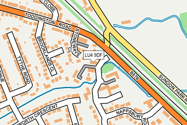 LU4 9DF map - OS OpenMap – Local (Ordnance Survey)