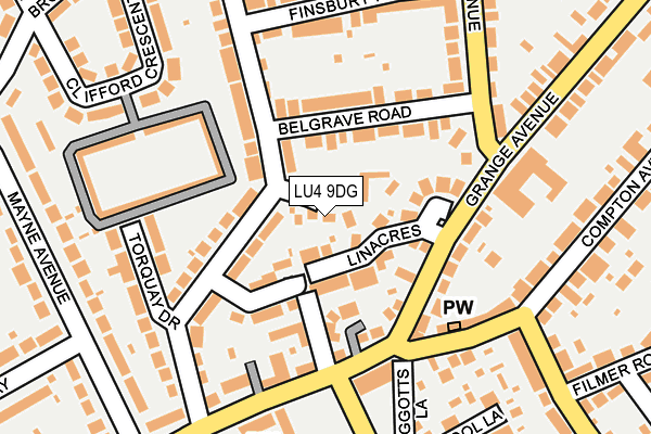 LU4 9DG map - OS OpenMap – Local (Ordnance Survey)