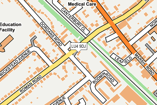 LU4 9DJ map - OS OpenMap – Local (Ordnance Survey)