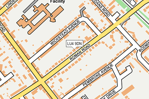 LU4 9DN map - OS OpenMap – Local (Ordnance Survey)