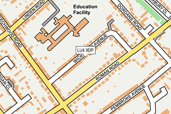 LU4 9DP map - OS OpenMap – Local (Ordnance Survey)