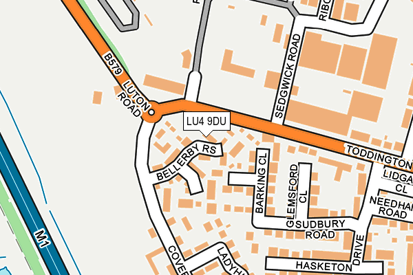 LU4 9DU map - OS OpenMap – Local (Ordnance Survey)