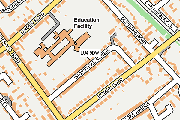 LU4 9DW map - OS OpenMap – Local (Ordnance Survey)