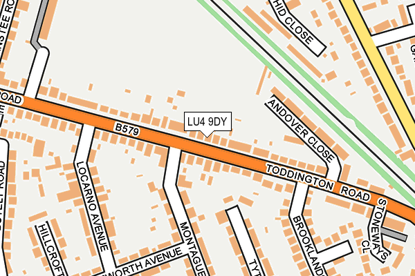LU4 9DY map - OS OpenMap – Local (Ordnance Survey)