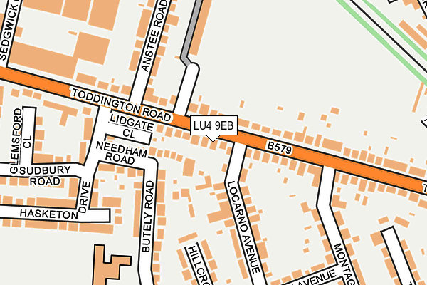 LU4 9EB map - OS OpenMap – Local (Ordnance Survey)