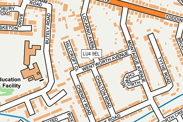 LU4 9EL map - OS OpenMap – Local (Ordnance Survey)