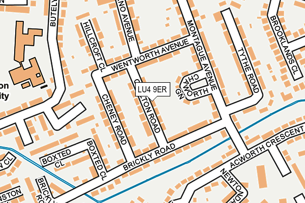 LU4 9ER map - OS OpenMap – Local (Ordnance Survey)