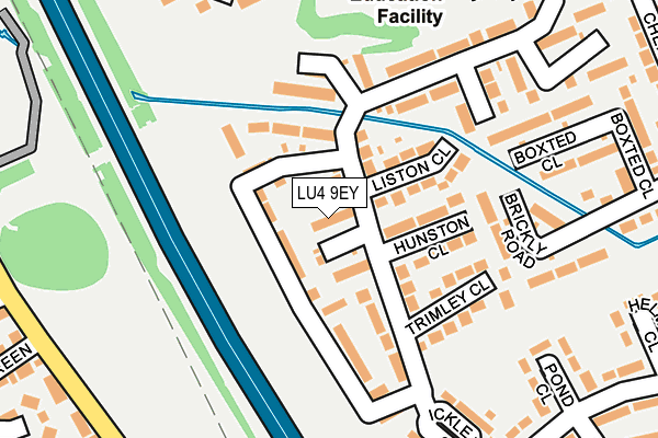 LU4 9EY map - OS OpenMap – Local (Ordnance Survey)