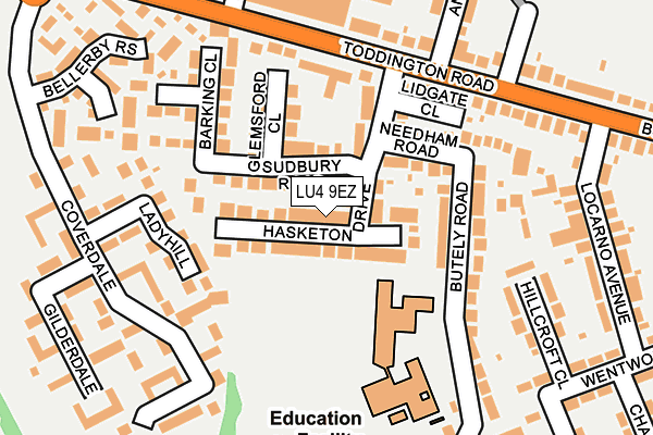 LU4 9EZ map - OS OpenMap – Local (Ordnance Survey)