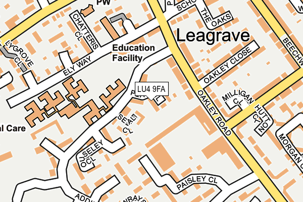 LU4 9FA map - OS OpenMap – Local (Ordnance Survey)