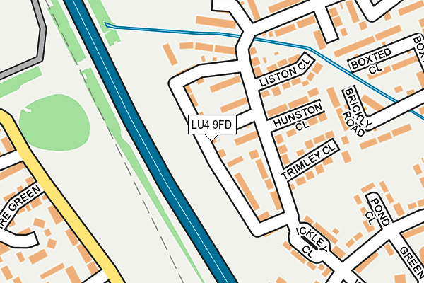 LU4 9FD map - OS OpenMap – Local (Ordnance Survey)