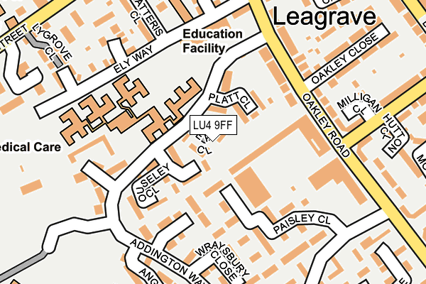 LU4 9FF map - OS OpenMap – Local (Ordnance Survey)