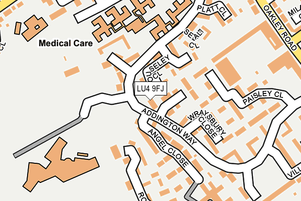 LU4 9FJ map - OS OpenMap – Local (Ordnance Survey)
