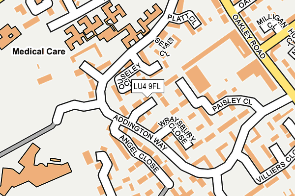 LU4 9FL map - OS OpenMap – Local (Ordnance Survey)