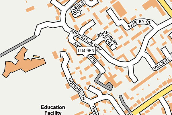 LU4 9FN map - OS OpenMap – Local (Ordnance Survey)