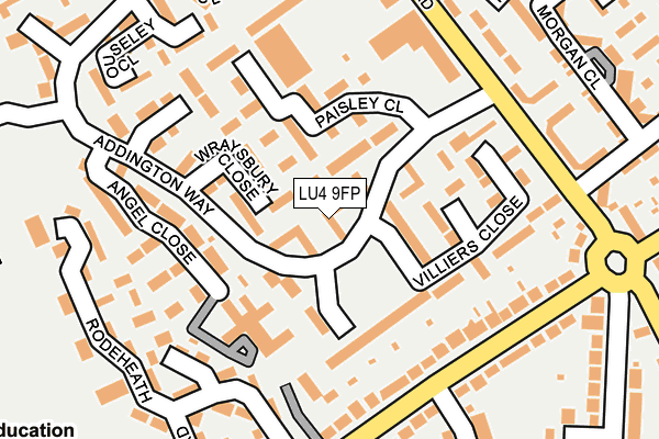 LU4 9FP map - OS OpenMap – Local (Ordnance Survey)