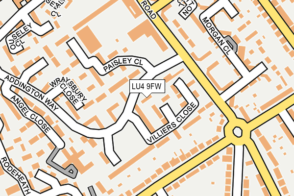 LU4 9FW map - OS OpenMap – Local (Ordnance Survey)
