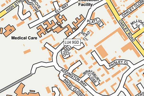 LU4 9GD map - OS OpenMap – Local (Ordnance Survey)