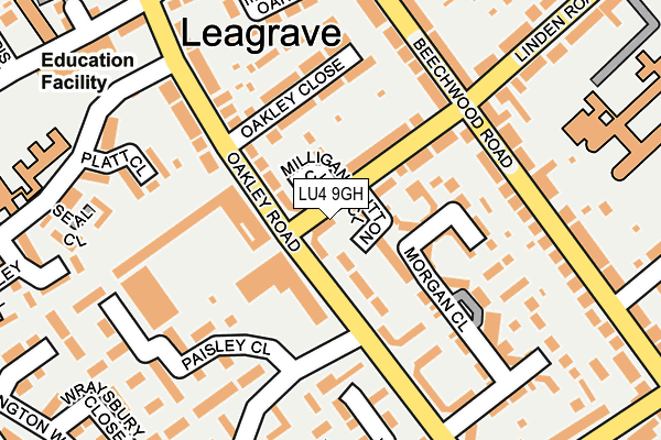 LU4 9GH map - OS OpenMap – Local (Ordnance Survey)