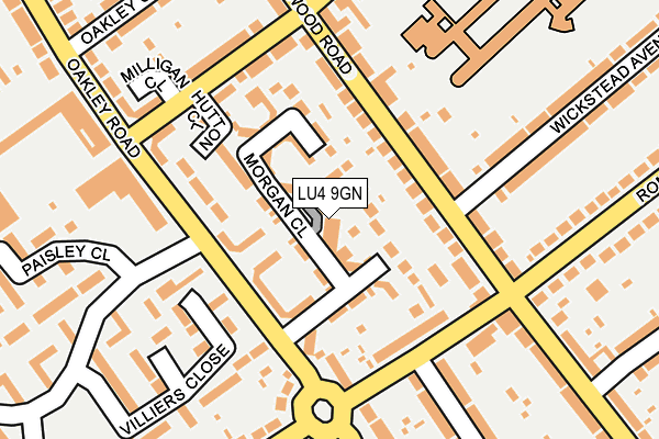 LU4 9GN map - OS OpenMap – Local (Ordnance Survey)