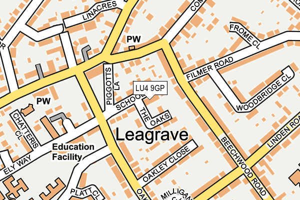 LU4 9GP map - OS OpenMap – Local (Ordnance Survey)