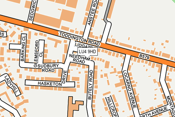 LU4 9HD map - OS OpenMap – Local (Ordnance Survey)