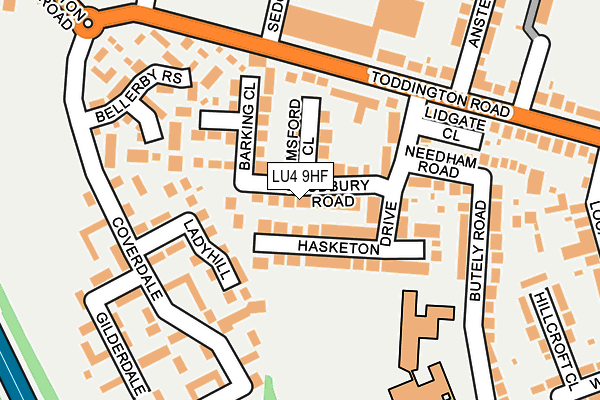 LU4 9HF map - OS OpenMap – Local (Ordnance Survey)