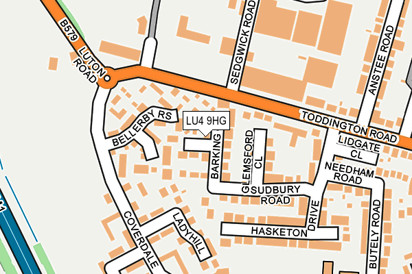LU4 9HG map - OS OpenMap – Local (Ordnance Survey)