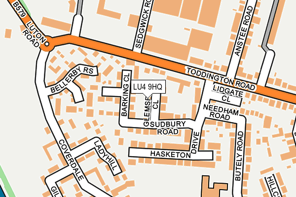 LU4 9HQ map - OS OpenMap – Local (Ordnance Survey)