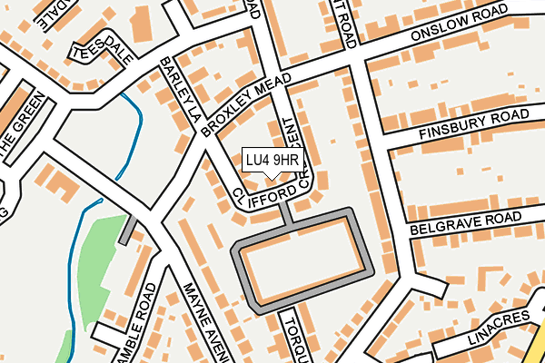 LU4 9HR map - OS OpenMap – Local (Ordnance Survey)