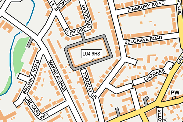 LU4 9HS map - OS OpenMap – Local (Ordnance Survey)