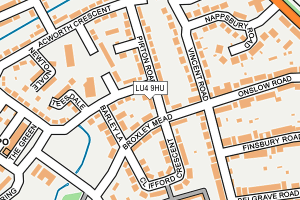 LU4 9HU map - OS OpenMap – Local (Ordnance Survey)