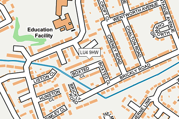 LU4 9HW map - OS OpenMap – Local (Ordnance Survey)