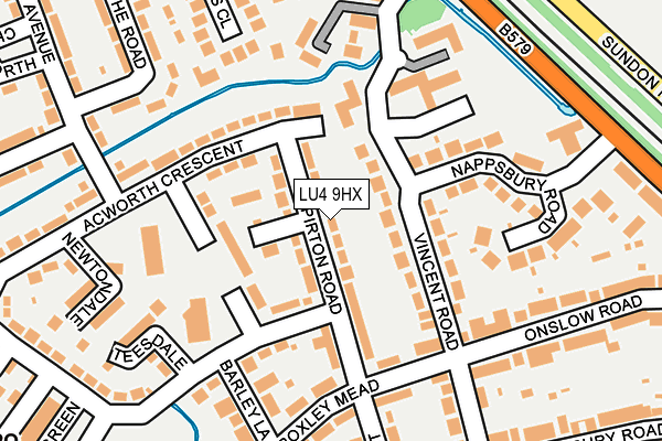 LU4 9HX map - OS OpenMap – Local (Ordnance Survey)