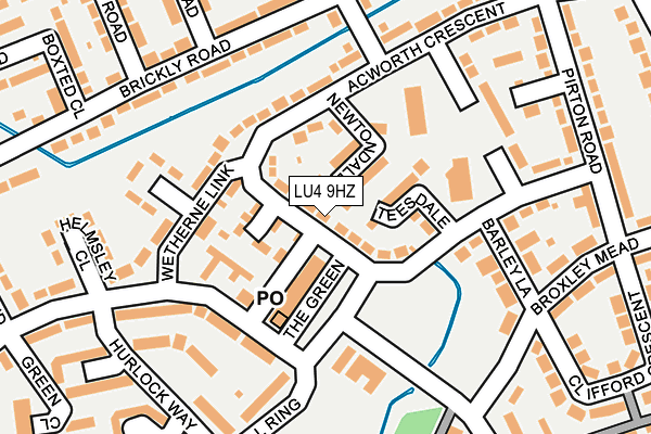LU4 9HZ map - OS OpenMap – Local (Ordnance Survey)