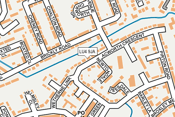 LU4 9JA map - OS OpenMap – Local (Ordnance Survey)