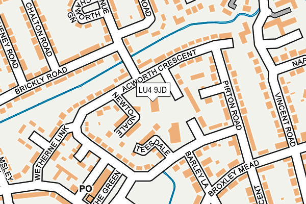 LU4 9JD map - OS OpenMap – Local (Ordnance Survey)