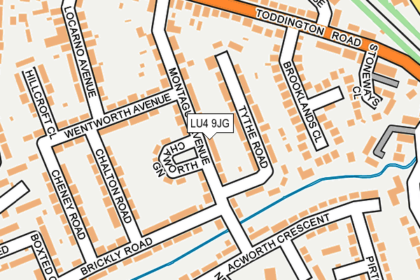 LU4 9JG map - OS OpenMap – Local (Ordnance Survey)