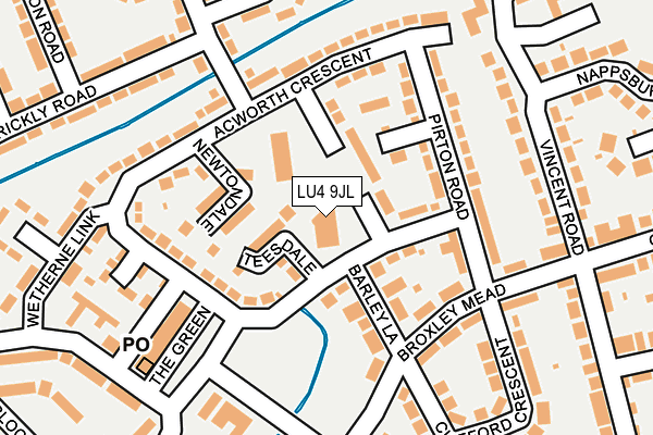 LU4 9JL map - OS OpenMap – Local (Ordnance Survey)