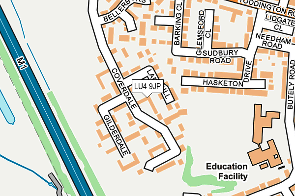 LU4 9JP map - OS OpenMap – Local (Ordnance Survey)