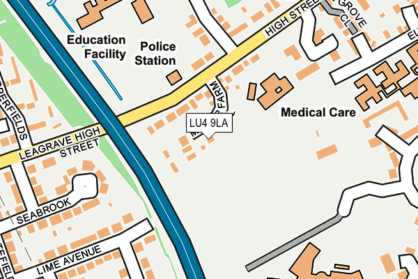 LU4 9LA map - OS OpenMap – Local (Ordnance Survey)
