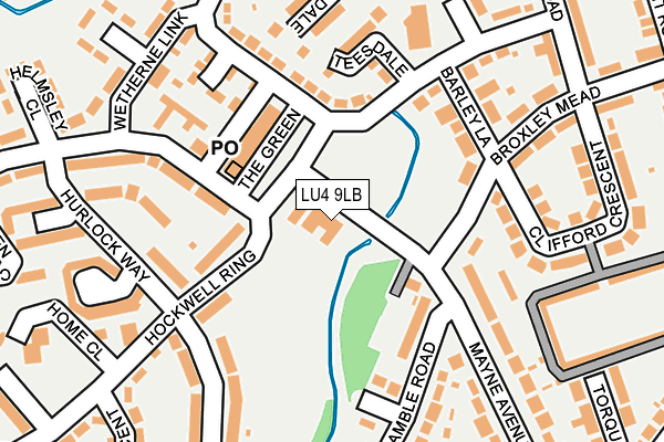 LU4 9LB map - OS OpenMap – Local (Ordnance Survey)
