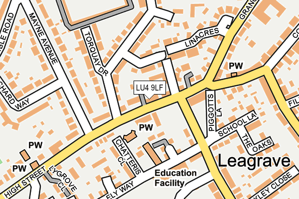LU4 9LF map - OS OpenMap – Local (Ordnance Survey)