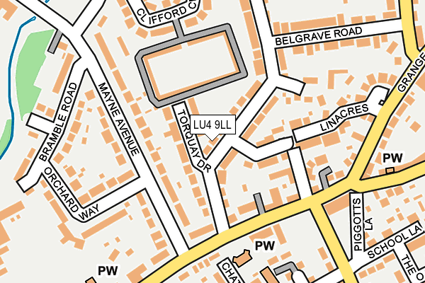 LU4 9LL map - OS OpenMap – Local (Ordnance Survey)