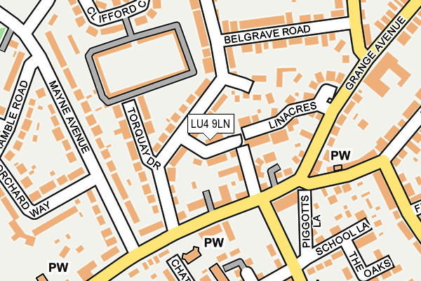 LU4 9LN map - OS OpenMap – Local (Ordnance Survey)