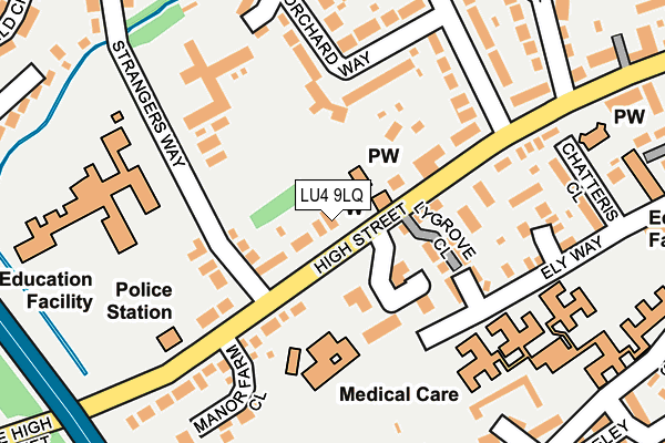 LU4 9LQ map - OS OpenMap – Local (Ordnance Survey)