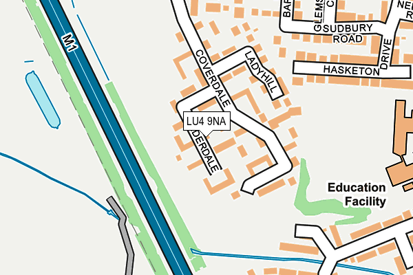 LU4 9NA map - OS OpenMap – Local (Ordnance Survey)