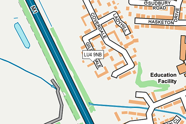 LU4 9NB map - OS OpenMap – Local (Ordnance Survey)